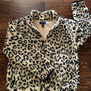 Ralph Lauren, girls 8-10 M, cheetah print pullover
